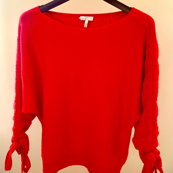 Joie Wool/Cashmere Blend Ruched Tie Sleeve Sweater - Picture 7 of 8